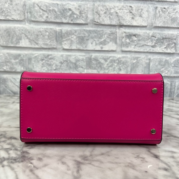 Kate Spade Staci Small Satchel Crossbody In Deep Hibis Pink - Picture 5 of 9